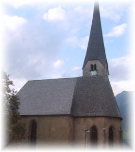 Bad Gastein s kostelem sv. Mikuláše