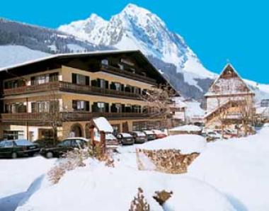 Rakouský hotel Römerhof v zimě